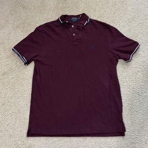 Polo by Ralph Lauren Burgundy Polo with Navy & White Trim